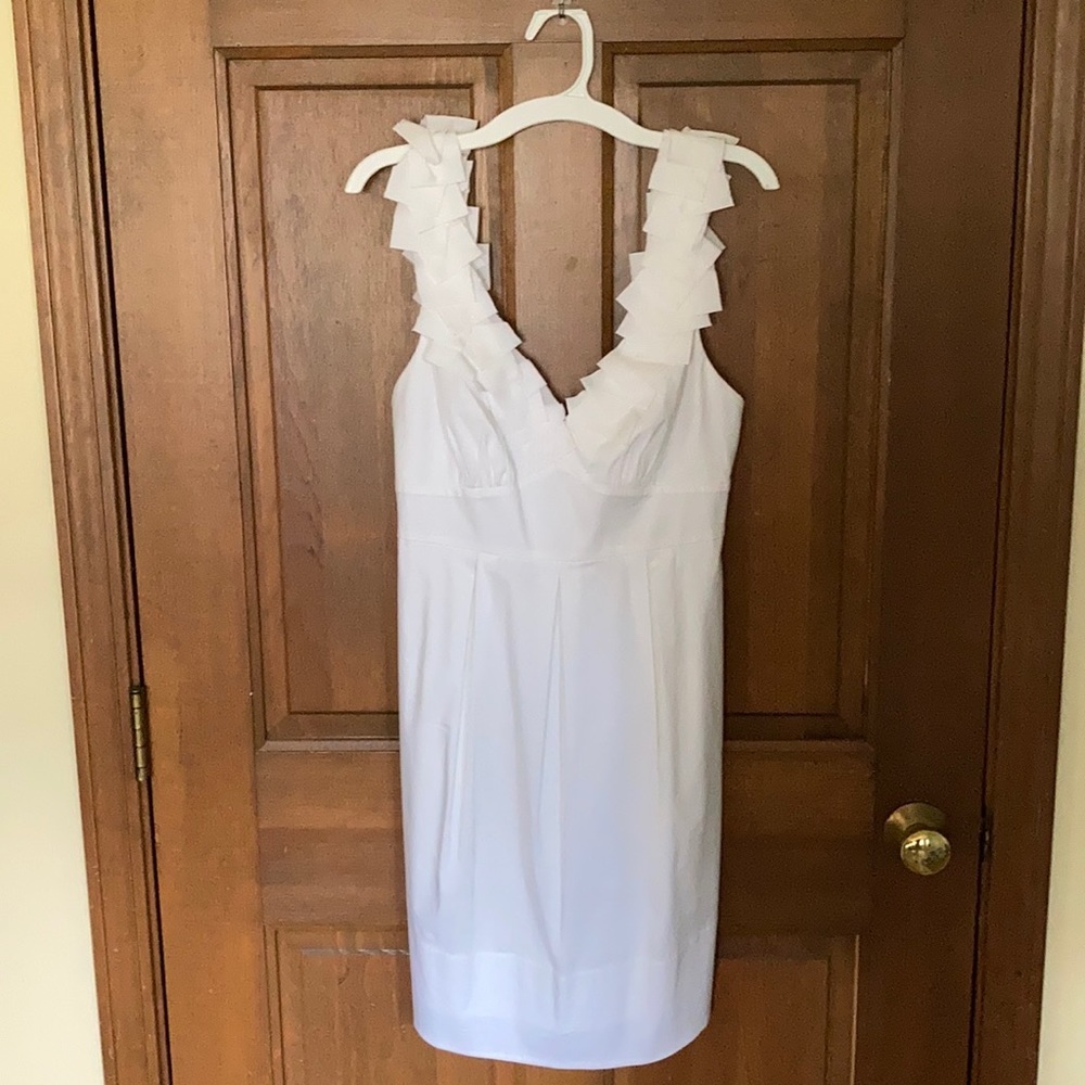 BCBG Max Azria white dress.